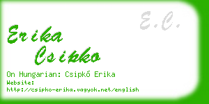 erika csipko business card