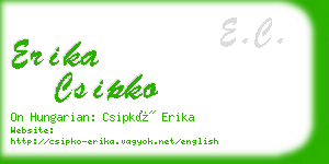erika csipko business card